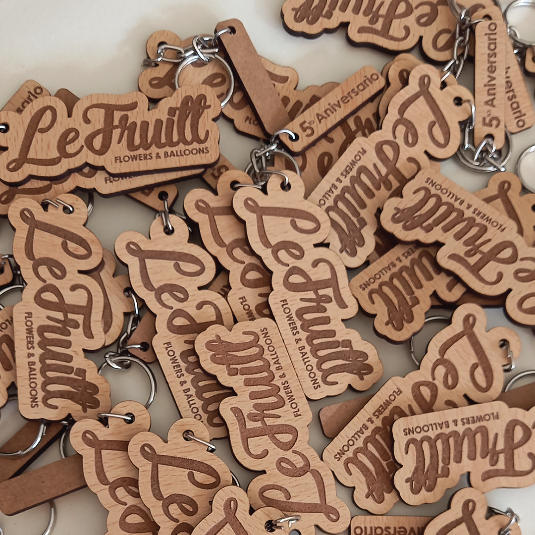 Branded Wooden Keychain